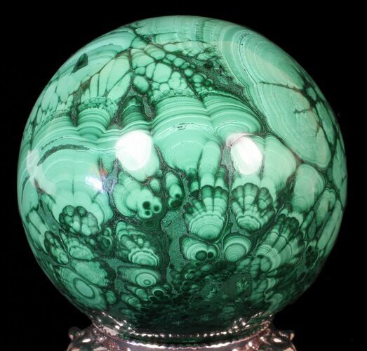 Gorgeous Polished Malachite Sphere - Congo #62969